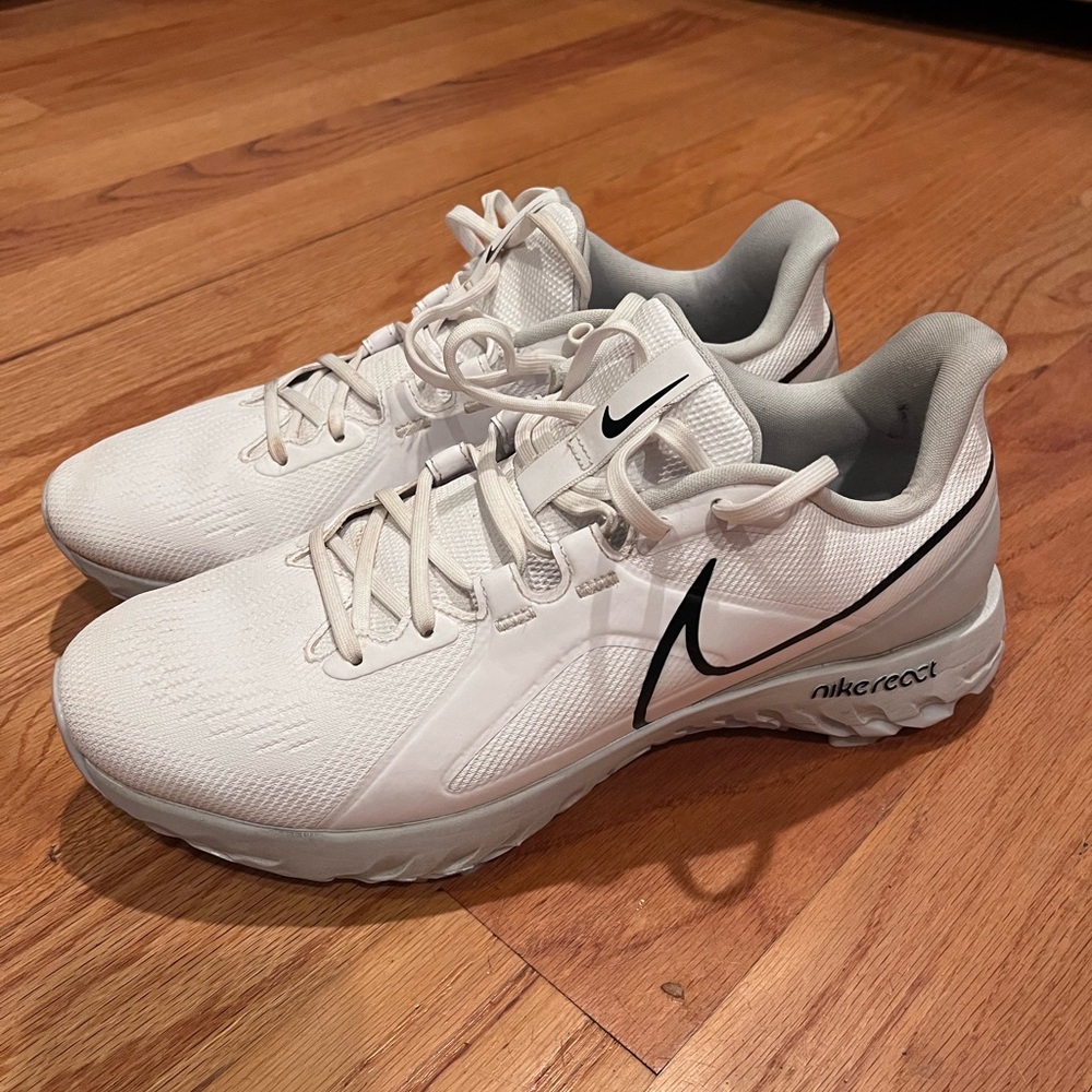 Nike React Infinity Pro Golf Shoes Men’s, White.. *Missing shoe inserts*